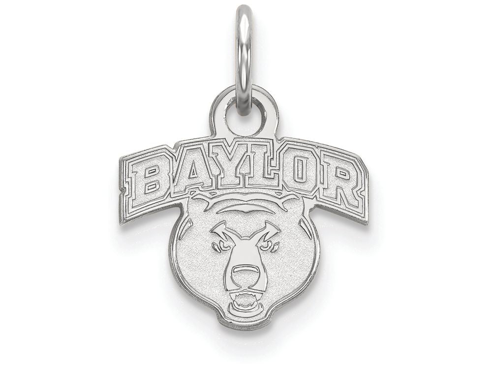 14k White Gold Logoart Baylor University Extra Small Pendant