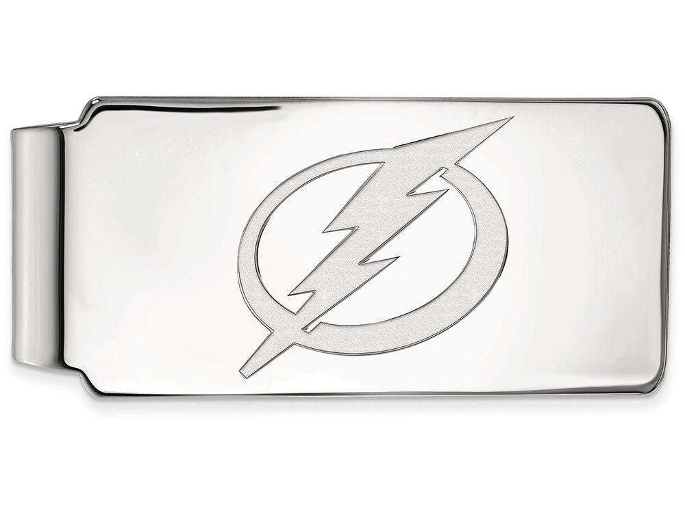 14k White Gold Nhl Logoart Tampa Bay Lightning Money Clip
