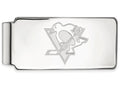 14k White Gold Nhl Logoart Pittsburgh Penguins Money Clip