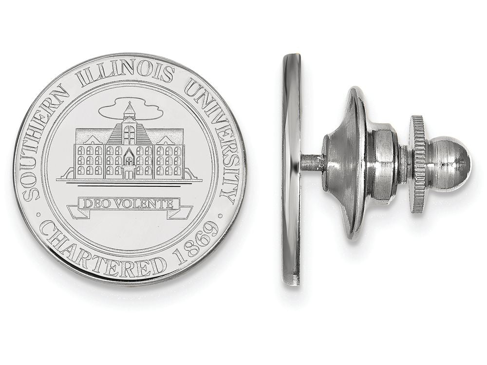 14k White Gold Logoart Southern Illinois University Crest Lapel Pin