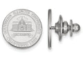 14k White Gold Logoart Southern Illinois University Crest Lapel Pin