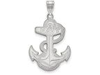 14k White Gold Logoart Navy Extra Large  Pendant