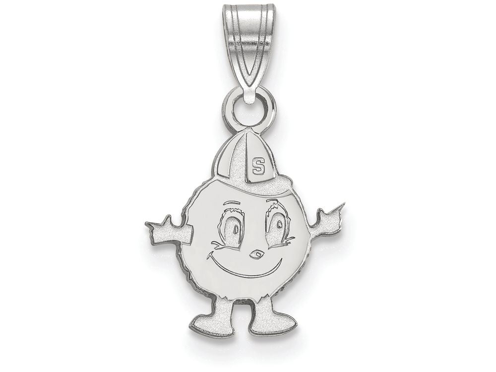 14k White Gold Logoart Syracuse University Small Pendant