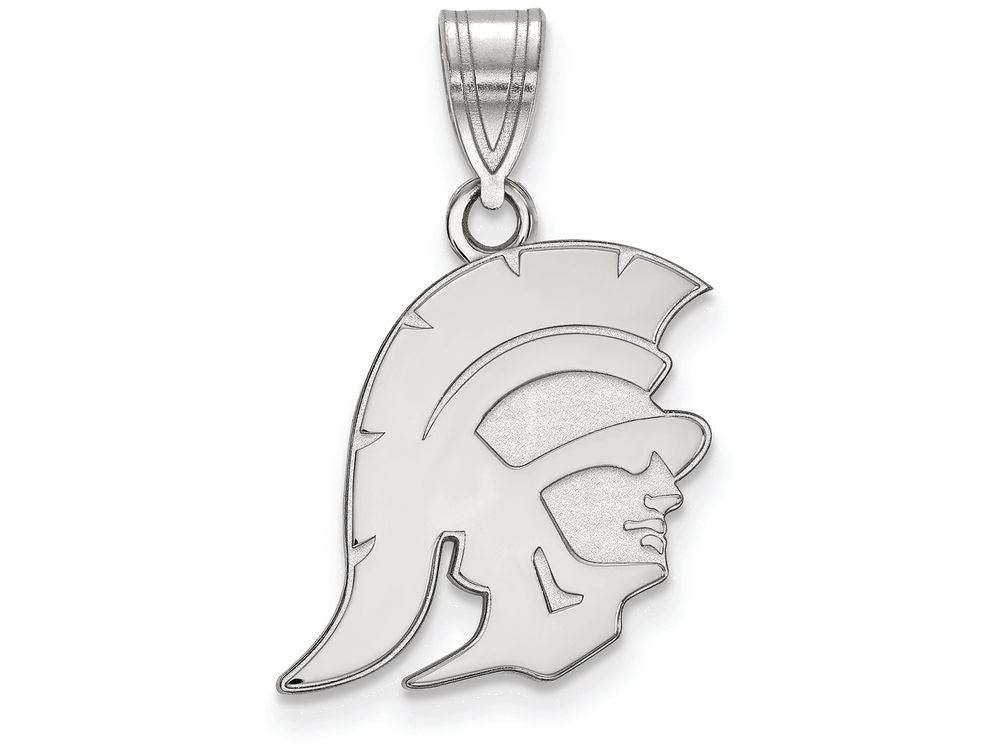Logoart 14k White Gold University Of Southern California Medium Pendant