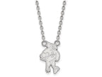 14k White Gold Logoart Iowa State University Large Pendant Necklace
