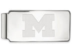 14k White Gold Logoart Michigan (univ Of) Money Clip