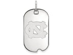 14k White Gold Logoart University Of North Carolina Small Dog Tag Pendant Necklace