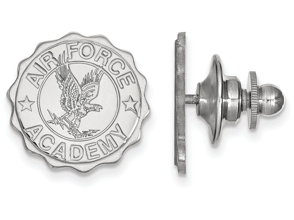 14k White Gold Logoart United States Air Force Academy Crest Lapel Pin