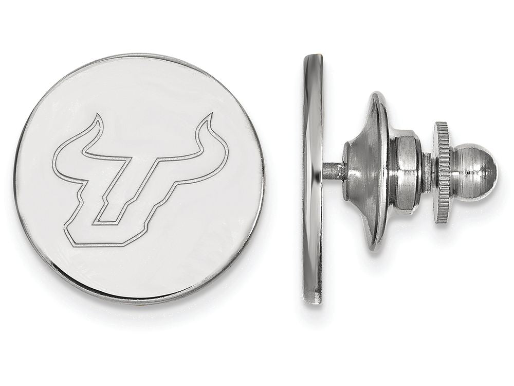 14k White Gold Logoart University Of South Florida Lapel Pin
