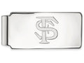 14k White Gold Logoart Florida State University Money Clip