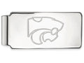 14k White Gold Logoart Kansas State University Money Clip