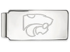 14k White Gold Logoart Kansas State University Money Clip
