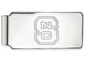14k White Gold Logoart North Carolina State University Money Clip