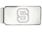 14k White Gold Logoart North Carolina State University Money Clip