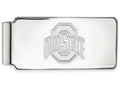 14k White Gold Logoart Ohio State University Money Clip