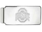 14k White Gold Logoart Ohio State University Money Clip