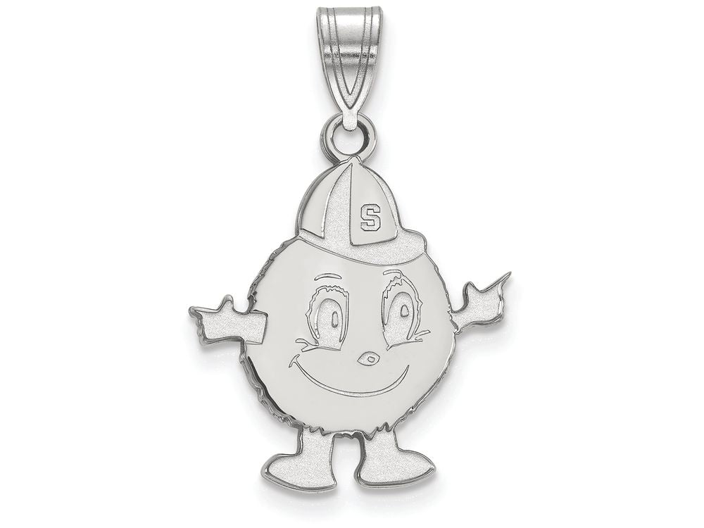 14k White Gold Logoart Syracuse University Large Pendant
