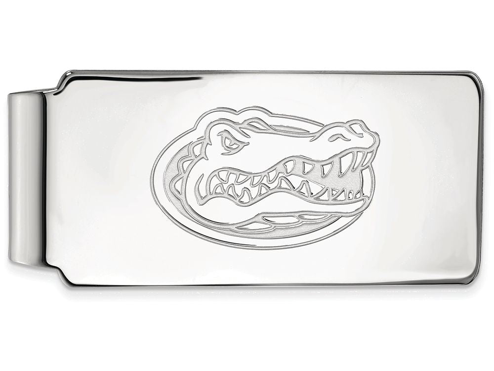 14k White Gold Logoart University Of Florida Money Clip