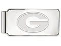14k White Gold Logoart University Of Georgia Money Clip