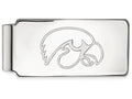 14k White Gold Logoart University Of Iowa Money Clip