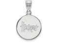14k White Gold Logoart University Of Nebraska Medium Disc Pendant