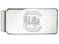 14k White Gold Logoart University Of South Carolina Money Clip