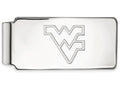 14k White Gold Logoart West Virginia University Money Clip
