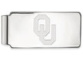 14k White Gold Logoart University Of Oklahoma Money Clip