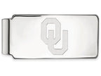 14k White Gold Logoart University Of Oklahoma Money Clip