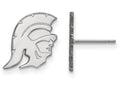 Logoart 14k White Gold University Of Southern California Small Post Earrings