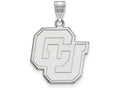 14k White Gold Logoart University Of Colorado Large Pendant