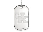 14k White Gold Logoart University Of Kentucky Small Dog Tag Pendant Necklace