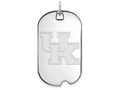 14k White Gold Logoart University Of Kentucky Large Dog Tag Pendant Necklace