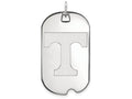 14k White Gold Logoart University Of Tennessee Large Dog Tag Pendant Necklace