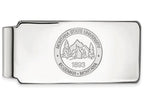14k White Gold Logoart Montana State University Money Clip Crest