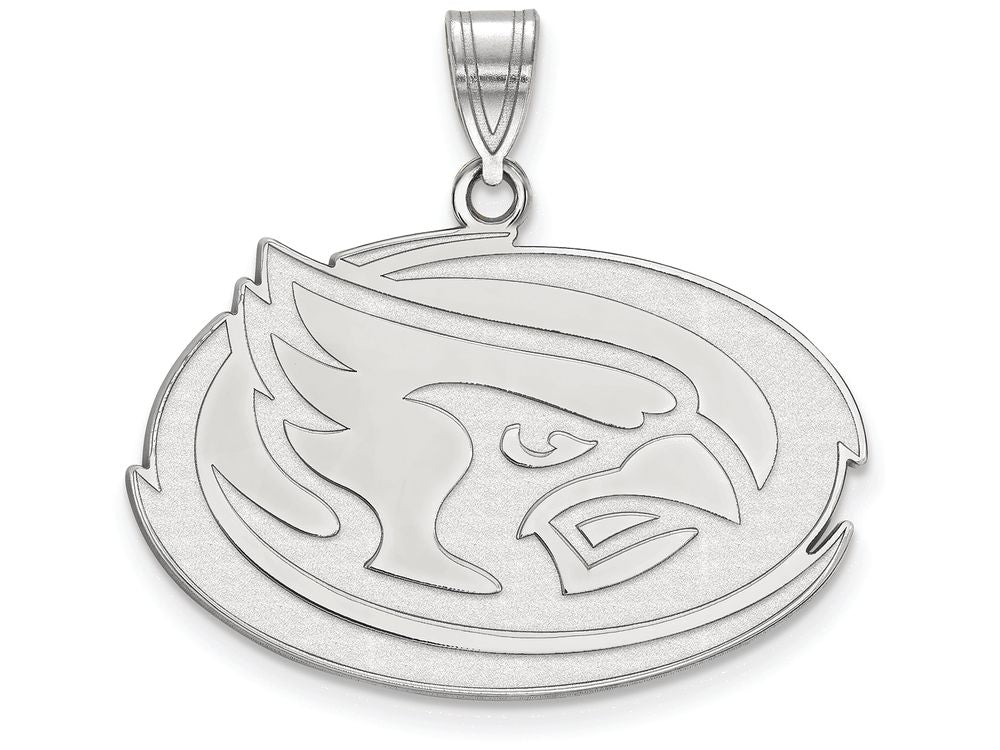 14k White Gold Logoart Iowa State University Large Pendant