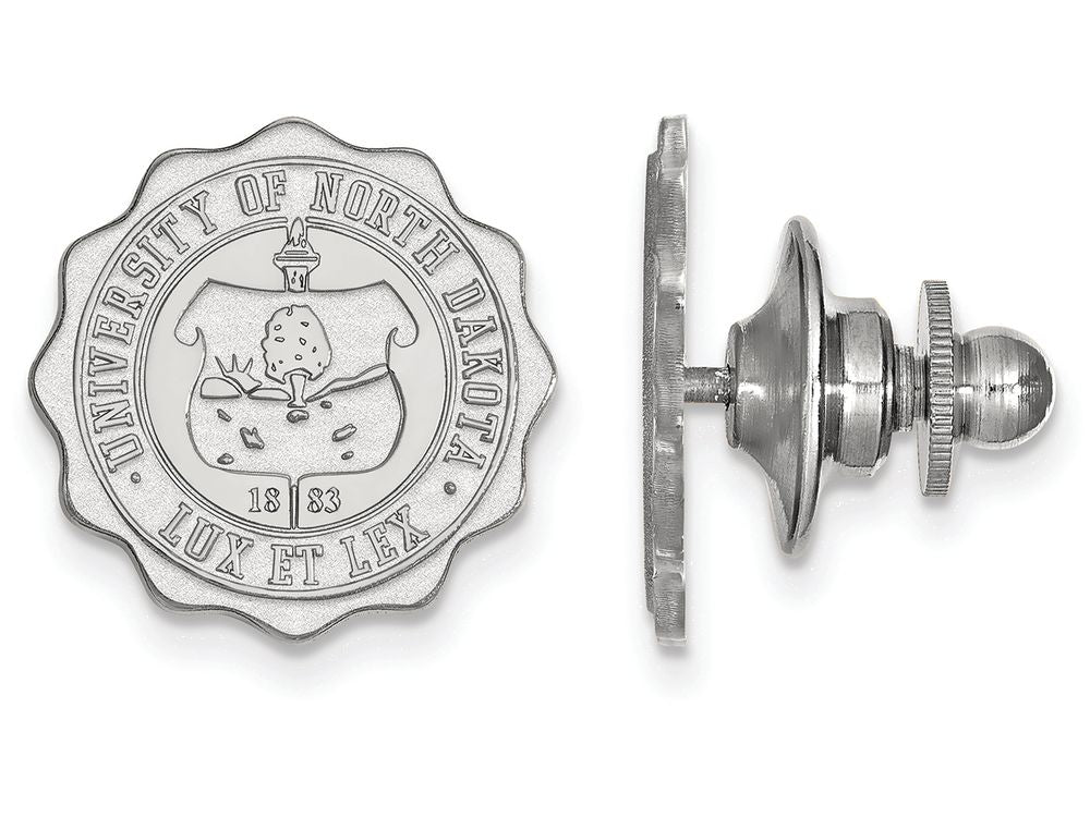 14k White Gold Logoart University Of North Dakota Crest Lapel Pin