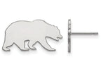 14k White Gold Logoart University Of California Berkeley Small Post Earrings