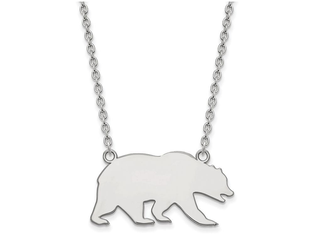 14k White Gold Logoart University Of California Berkeley Large Pendant Necklace