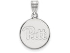 14k White Gold Logoart University Of Pittsburgh Medium Disc Pendant