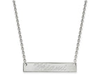 Logoart 14k White Gold Miami University Bar Necklace