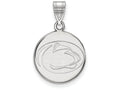 14k White Gold Logoart Penn State University Medium Disc Pendant