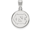 14k White Gold Logoart University Of North Carolina Medium Disc Pendant