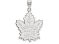 14k White Gold Nhl Logoart Toronto Maple Leafs Extra Large  Pendant
