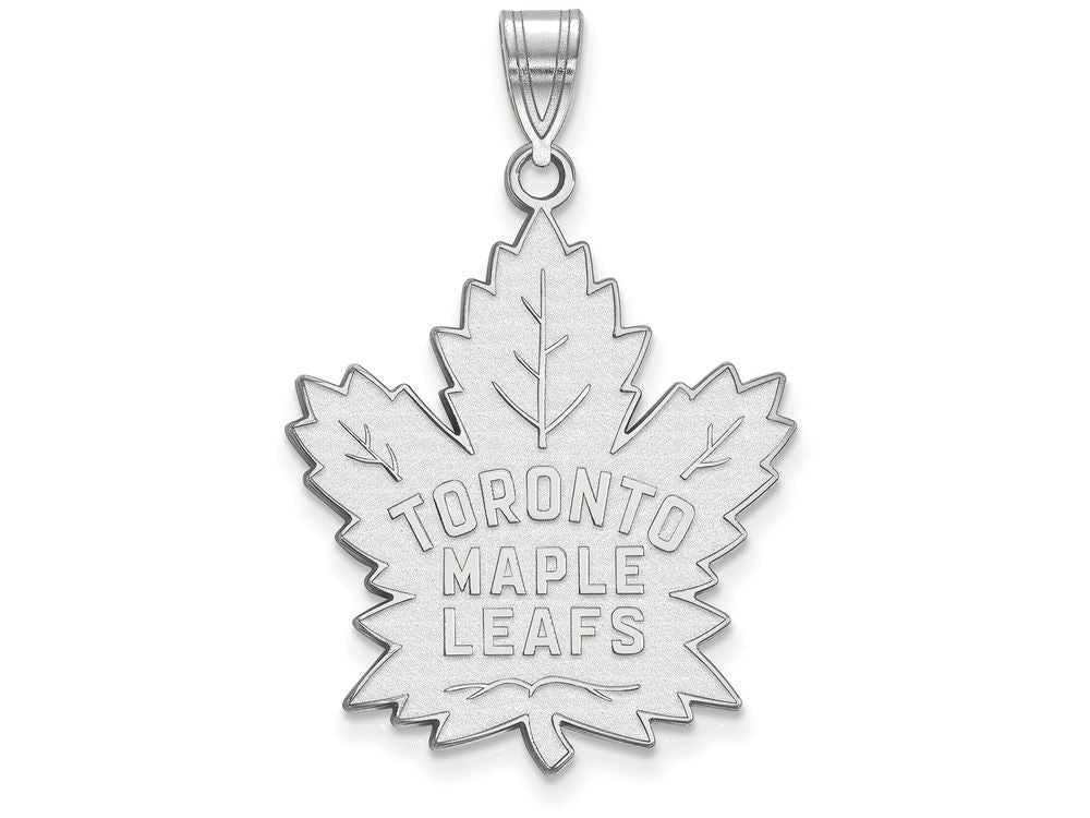 14k White Gold Nhl Logoart Toronto Maple Leafs Extra Large  Pendant
