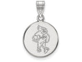 14k White Gold Logoart Iowa State University Medium Disc Pendant