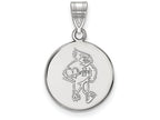 14k White Gold Logoart Iowa State University Medium Disc Pendant