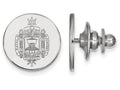 14k White Gold Logoart Navy Crest Lapel Pin