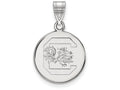 14k White Gold Logoart University Of South Carolina Medium Disc Pendant