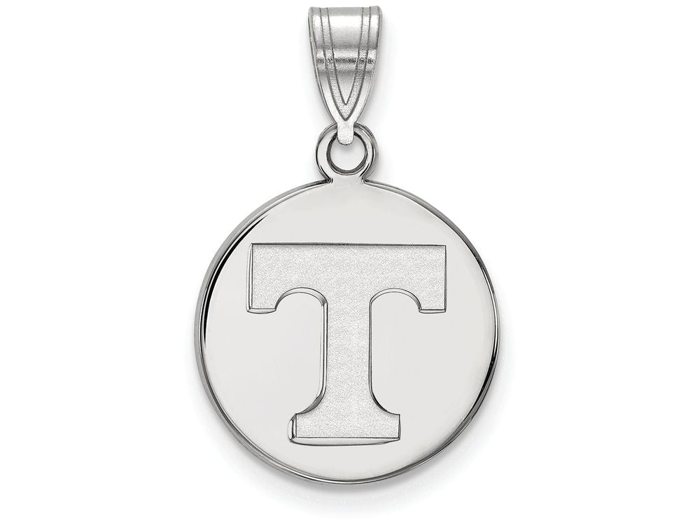 14k White Gold Logoart University Of Tennessee Medium Disc Pendant
